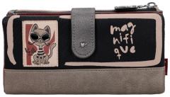 flexible Damenbörse Anekke Mademoiselle Parisian Braun mit Print