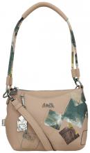 kleine Handtasche Anekke taupe Real Evolution petrol