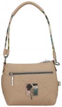 kleine Handtasche Anekke taupe Real Evolution petrol
