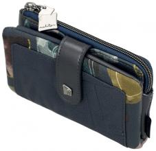 Anekke Wallet flexibel Evolution dunkelblau Real RFID Metallpin