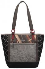 große Henkeltasche Anekke schwarz Paris Mademoiselle silber