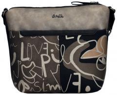 Nature Umhängetasche Anekke Mademoiselle metallic Silhouette bestickt