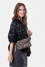 Anekke Abendtasche mit Kette Plissee Braun Metallic