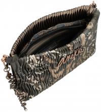 Anekke Abendtasche mit Kette Plissee Braun Metallic