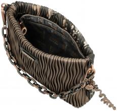 Anekke Abendtasche mit Kette Plissee Braun Metallic