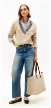 zeitlose Totebag Popette maxi Tommy Hilfiger Shopper Sandalwood Perlon