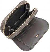 mittelgroße Damen Geldbörse L.Credi Perla Dark Taupe vegan