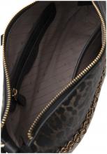 Abendtasche Phaedra mit Leoprint Braun Mix L.Credi Kette