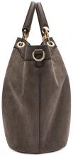 L.Credi Beuteltasche in Materialmix Pheline Dark Taupe vegan