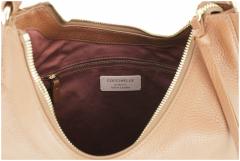 edle Schultertasche Materialmix Coccinelle Rebekka Suede Large Warm Taupe