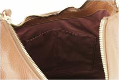 edle Schultertasche Materialmix Coccinelle Rebekka Suede Large Warm Taupe