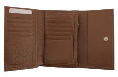 Damengeldbörse Coccinelle Metallic Soft Cognac 