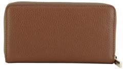 Coccinelle Portemonnaie Metallic Soft Cognac braun Echtleder