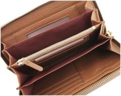 Coccinelle Portemonnaie Metallic Soft Cognac braun Echtleder