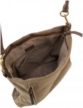 Schultertasche Beyond Hobo Taupe Velours FREDsBRUDER