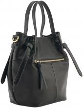Kurzgrifftasche schwarz Leder FREDsBRUDER Just Easy Little Basket schwarz