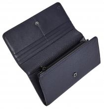 dunkelblaue Überschagbörse Mandarina Duck Mellow Leather Dress Blue