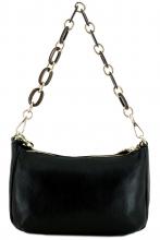 Caleidos Schultertasche klassisch Schwarz Kette