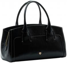 Caleidos Kurzgrifftasche Lackleder gekrinkelt Black Caleidos Kurzgrifftasche Lackleder gekrinkelt Black