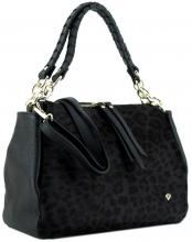 Caleidos Felltasche mit Kettendetails Black Animal Caleidos Felltasche mit Kettendetails Black Animal