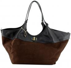 Caleidos XXL Beuteltasche Leder Taupe Caleidos XXL Beuteltasche Leder Taupe