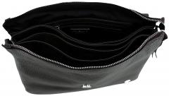 Caleidos Pochette Ledertasche schwarz Überschlag Caleidos Pochette Ledertasche schwarz Überschlag