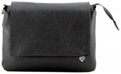 Caleidos Überschlagtasche klassisch schwarz genarbtes Leder Caleidos Überschlagtasche klassisch schwarz genarbtes Leder