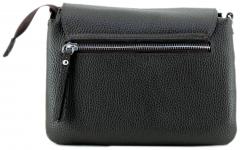 Caleidos Überschlagtasche klassisch schwarz genarbtes Leder Caleidos Überschlagtasche klassisch schwarz genarbtes Leder