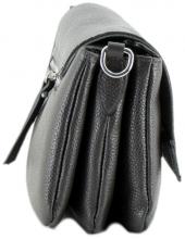 Caleidos Überschlagtasche klassisch schwarz genarbtes Leder Caleidos Überschlagtasche klassisch schwarz genarbtes Leder