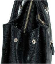 geprägte Kurzgrifftasche Guess Cresidia II schwarz 