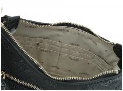 Guess Abendtasche Cresidia II Top Zip schwarz Logoprägung