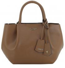 raffinierte Kurzgrifftasche cognacbraun Girlfriend Satchel Guess Amorette