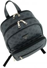 Reiserucksack Guess Wilder Travel Charcoal dunkelgrau Logoprint