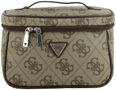 Guess Beautycase Berta Travel Latte Logo beige braun