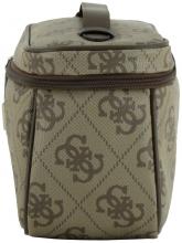 Guess Beautycase Berta Travel Latte Logo beige braun