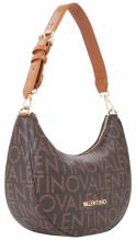 elegante Schultertasche Valentino Logoprint braun Regina RE