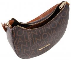 elegante Schultertasche Valentino Logoprint braun Regina RE