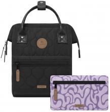 Cabaia Tagesrucksack klassisch Schwarz Steppnähte Nylon Niamey