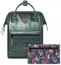 Metallicrucksack Cabaia dunkelgrün irisierend Lucerne wasserabweisend Medium