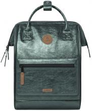 Metallicrucksack Cabaia dunkelgrün irisierend Lucerne wasserabweisend Medium