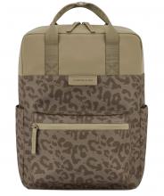 stylischer Rucksack Bergen Pro Leopardenmuster Dark Brown KAPTEN UND SON