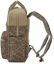 stylischer Rucksack Bergen Pro Leopardenmuster Dark Brown KAPTEN UND SON