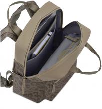 stylischer Rucksack Bergen Pro Leopardenmuster Dark Brown KAPTEN UND SON