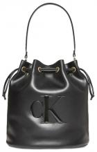 Calvin Klein Bucket Bag Raised CK Large Black 