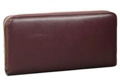 Calvin Klein Damenbörse CK Large Zip Around Bordeaux Leder