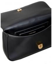 klassische Überschlagtasche Calvin Klein Convertible Chain Medium Black