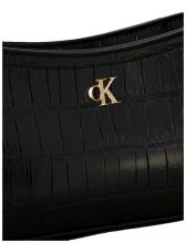 Calvin Klein Unterarmtasche Croco schwarz Luxuriös