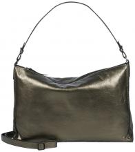 Burkely Ledertasche Gun Metal Creased Crystal Wide Hobo