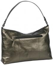 Burkely Ledertasche Gun Metal Creased Crystal Wide Hobo