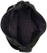 Burkely Wide Hobobag Creased Crystal Black pigmentiertes Leder